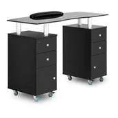 Stoliki do manicure - physa Biurko do manicure - 1200 x 515 x 810 mm - czarne - 8 kółek PHY-MT-5 - miniaturka - grafika 1