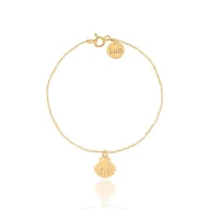 Bransoletki - Bransoletka srebrna pozłacana z odlewaną muszelką - miniaturka - grafika 1