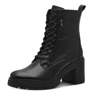 Kozaki damskie - Marco Tozzi Damskie buty Bootie Laced 2-25284-43 modne kozaki, czarne, 36 EU, czarny, 36 EU - miniaturka - grafika 1