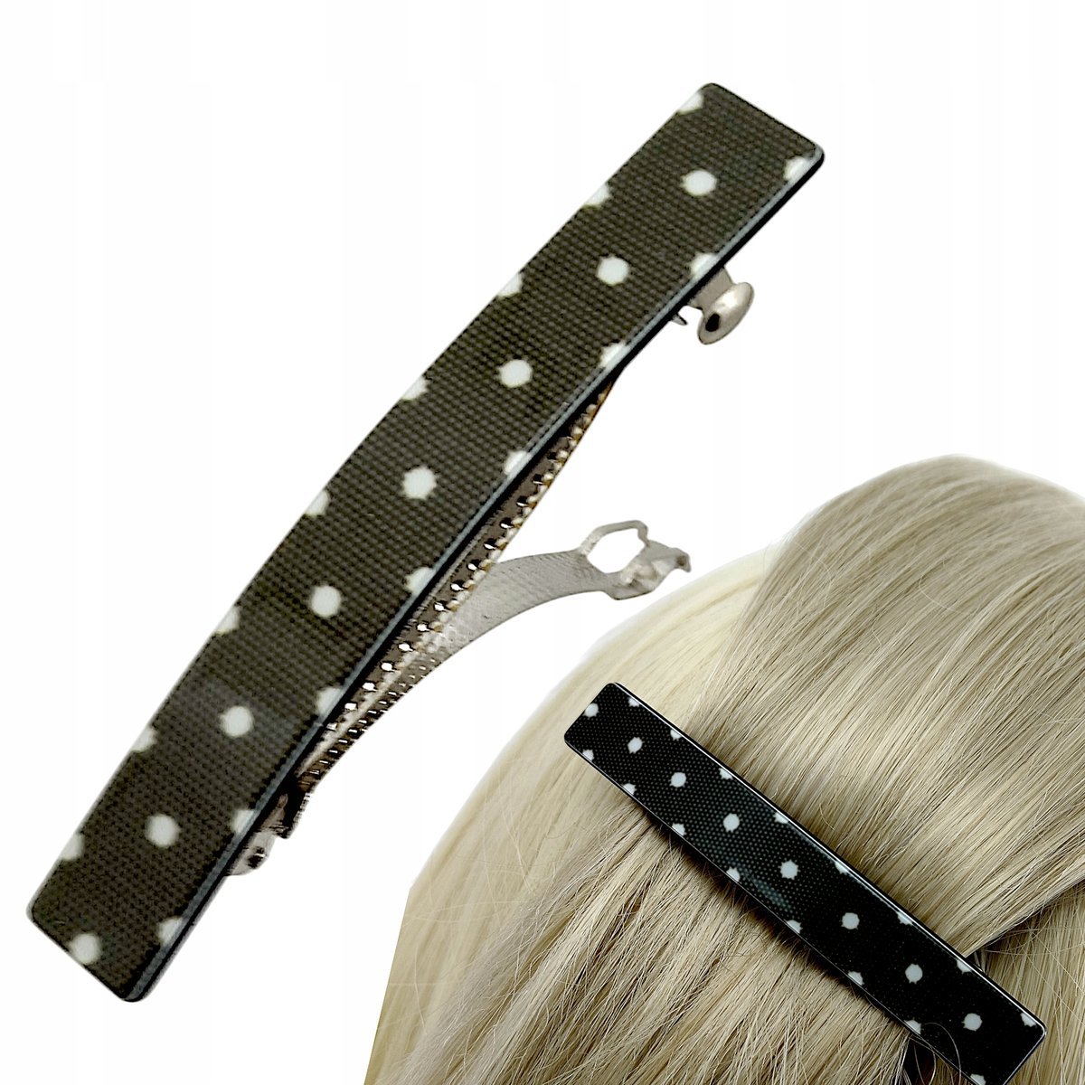 Zapinka do włosów Automatyczna spinka Klamra w groszki