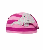 Czapki damskie - Czapka dziewczęca, różowa, paski, słonik, Döll - miniaturka - grafika 1