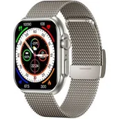 Smartwatch - Armodd Squarz 12 Ultimate (9114) tytan z metalowym paskiem + silikonowy pasek - miniaturka - grafika 1