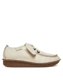 Półbuty damskie - Clarks Półbuty Funny Dream 26181433 Écru - miniaturka - grafika 1