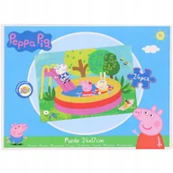 Puzzle - PUZZLE Nickelodeon 24 SZT ŚWINKA PEPPA PIG 24 X 17 CM ZABAWA W BASENIE - miniaturka - grafika 1