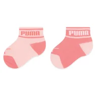 Skarpetki dla dzieci - Zestaw 2 par wysokich skarpet dziecięcych Puma Baby Wording Sock 2P 935479 Pink 02 - miniaturka - grafika 1