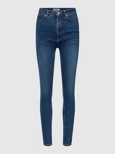 Spodnie damskie - Jeansy o kroju skinny fit z wysokim stanem i 5 kieszeniami model ‘BLUE’ - grafika 1