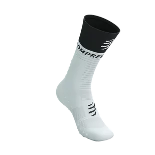COMPRESSPORT Skarpetki kompresyjne do biegania MID COMPRESSION SOCKS V2.0 white/black - Skarpetki sportowe męskie - miniaturka - grafika 2