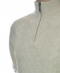 Ciepły wełniany sweter męski ze stójką z półgolfem półgolf na zamek M - Swetry męskie - miniaturka - grafika 1