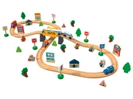 Zabawki kreatywne - Playtive Drewniana kolejka Miasto lub Farma (Miasto) - miniaturka - grafika 1