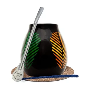 Zestaw Tykwa kolorowa + Bombilla 19cm Yerba Mate - Yerba Mate - miniaturka - grafika 1