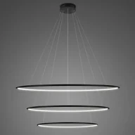Lampy sufitowe - Altavola Design Ledowe Okręgi lampa wisząca 91W czarna LA075/P_100_in_4k_black_dimm - miniaturka - grafika 1