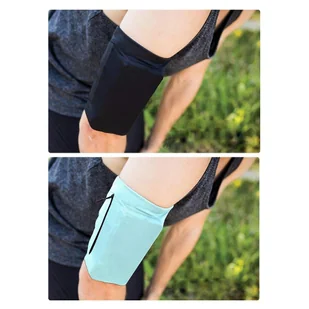 Elastyczny materiałowy armband opaska na ramię do biegania fitness S różowa - Etui i futerały do telefonów - miniaturka - grafika 6