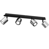 Lampy sufitowe - Czarno-srebrna listwa sufitowa do kuchni LX 9237 z serii DEMIA - miniaturka - grafika 1