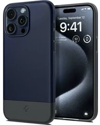 Spigen Etui Style Armor MagFit MagSafe do iPhone 15 Pro Max, granatowo-szare - Etui i futerały do telefonów - miniaturka - grafika 1