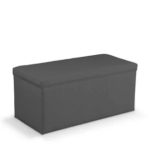 Dekoria.pl Skrzynia tapicerowana szary 120 × 40 × 40 cm Quadro 526-136-14 - Pufy i podnóżki - miniaturka - grafika 1