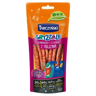 Tarczyński Gryzzale Kabanoski z Szynki z Cielęciną 90 g - Pasztet i przetwory mięsne - miniaturka - grafika 1