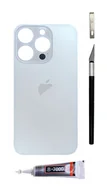Części serwisowe do telefonów - OEM Panel tylny biały do iPhone 14 Pro Big Hole szkło tylne klapka baterii - miniaturka - grafika 1