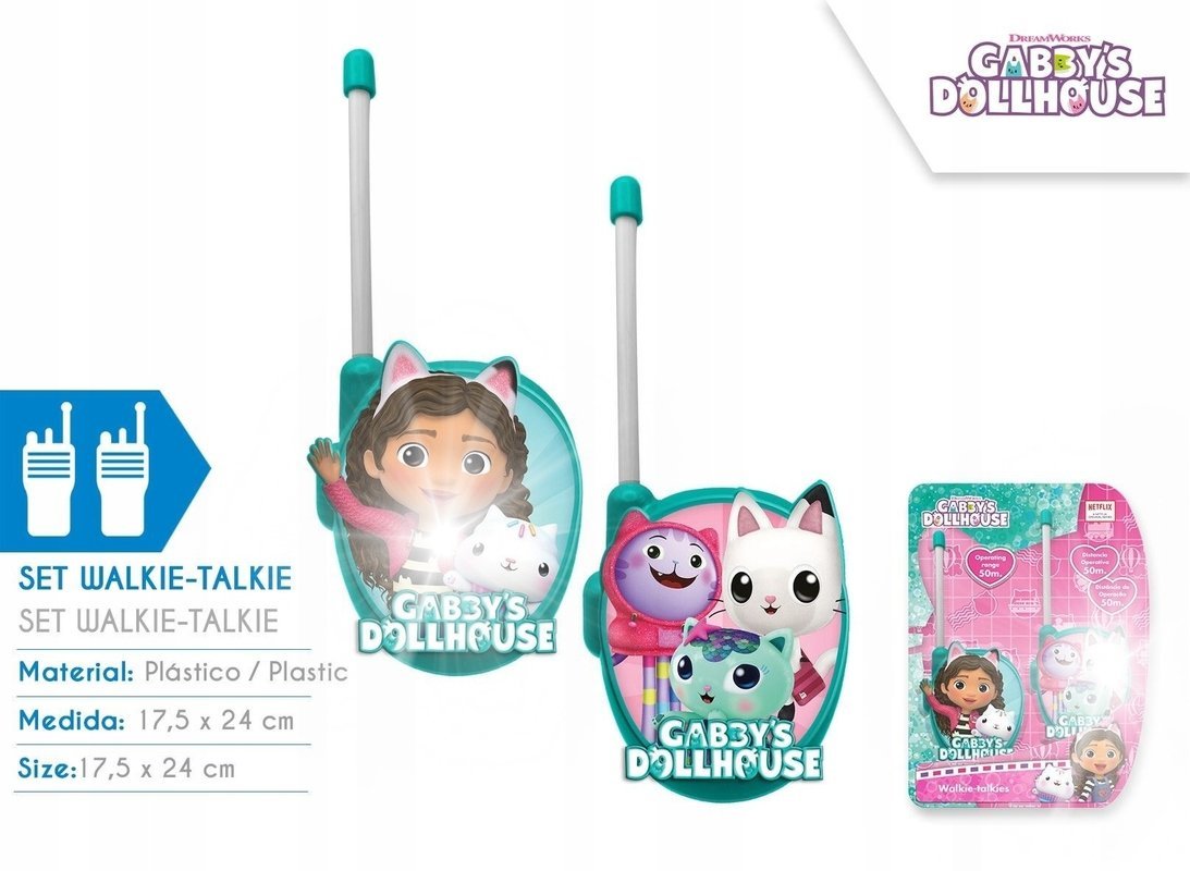 WALKIE TALAKIE KRÓTKOFALÓWKA 3D Gabby Dollhouse - Koci Domek Gabi