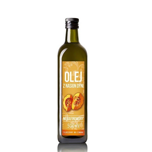 Olej z pestek dyni zimnotłoczony 500 ml
