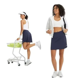 BALEAF Spódnica Sportowa Tenisowa Kieszenie Spódniczka Szorty Granatowa S - Sukienki i spódnice sportowe BALEAF Spódnica Sportowa Tenisowa Kieszenie Spódniczka Szorty Granatowa S - Sukienki i spódnice sportowe - miniaturka - grafika 1