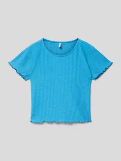 Koszulki dla dziewczynek - T-shirt z drobnym prążkowaniem model ‘KONNELLA’ - grafika 1