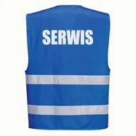 Odzież robocza - Kamizelka PORTWEST Niebieska rozmiar XXL/3XL z nadrukiem SERWIS - miniaturka - grafika 1