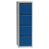 Szafy biurowe - KOVONA Metalowa szafa kartotekowa A4, 4 szuflady, niebieske G2304 RAL 7035/5005 - miniaturka - grafika 1