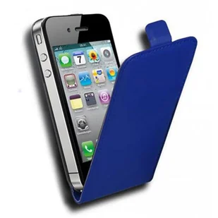 Etui Cadorabo do Apple iPhone 4 / iPhone 4S w kolorze BRILLIANT BLUE Etui na telefon komórkowy z klapką wykonane z gładkiej imitacji skóry Etui Etui ochronne Etui z klapką w stylu książki - Etui i futerały do telefonów - miniaturka - grafika 1