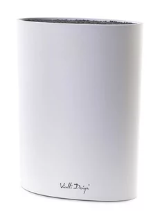 Vialli Design Stojak do noży biały owalny, firmy - 5905933230386 - Akcesoria do sztućców - miniaturka - grafika 1