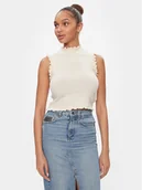 Bluzki damskie - Vero Moda Bluzka Gold 10297855 Beżowy Slim Fit - miniaturka - grafika 1