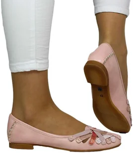 Baleriny Stylowe Maciejka 01358-51 Różowe Skóra Naturalna - MACIEJKA - Baleriny - miniaturka - grafika 1
