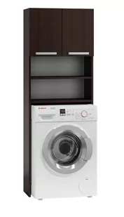 Topeshop Szafka łazienkowa nad pralkę POLA, wenge, 64x30x183 cm - Szafki łazienkowe - miniaturka - grafika 3