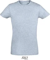 Koszulki męskie - SOLS T-shirt męski Slim Fit 00553 Heather Sky S - miniaturka - grafika 1
