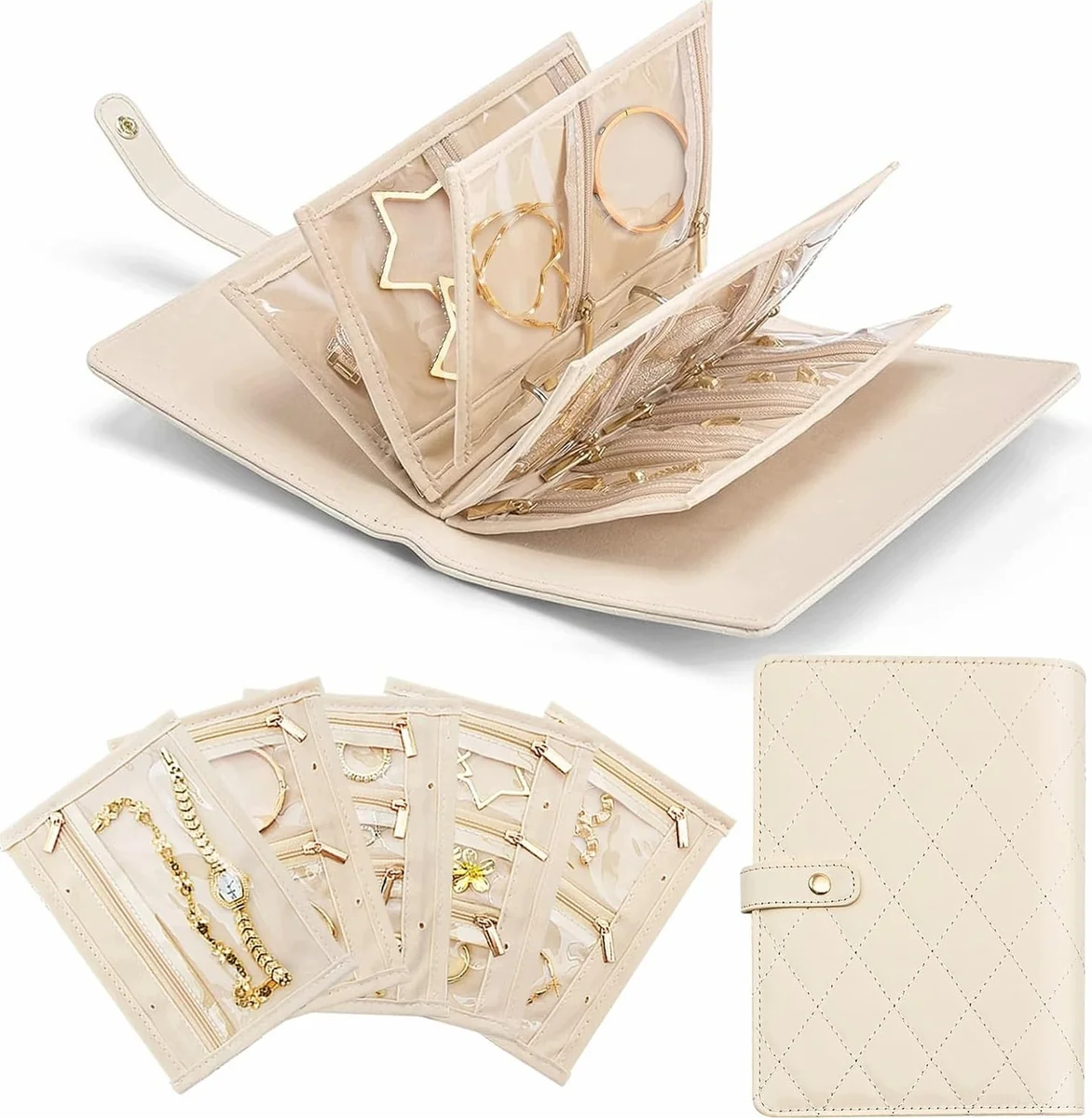 PUDEŁKO BIŻUTERIA PODRÓŻNE 213X153CM ORGANIZER AKSAMITNE ETUI WODOODPORNE