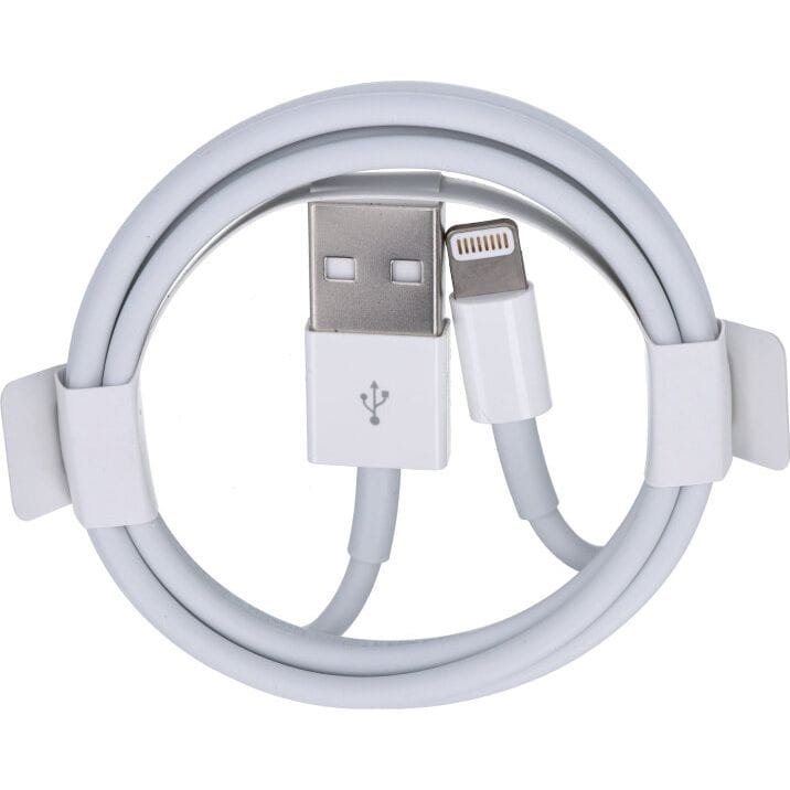 Kabel USB-A - Lightning do ładowania / przesyłu danych do iPhone/iPad/iPod, 1 m, biały