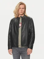 Kurtki męskie - Pepe Jeans Kurtka skórzana Tristan PM402991 Czarny Regular Fit - miniaturka - grafika 1