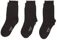 Skarpetki damskie - Camano Skarpety dziecięce, 3-pak ze wzmocnioną piętą i koronką, skarpety dla chłopców i dziewczynek, czarny (BLACK 5), 23-26 - miniaturka - grafika 1