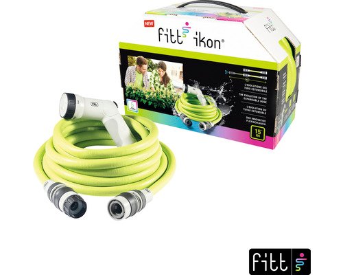 FITT Wąż ogrodowy 9 mm x 15 m z armaturą LIME
