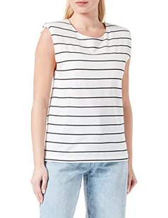 Sisley T-shirt damski, Black And White Stripes 902, M - Koszulki i topy damskie - miniaturka - grafika 1