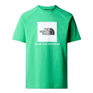 Koszulka The North Face Raglan Redbox 0A87NJPO81 - zielona - Koszulki sportowe męskie - miniaturka - grafika 1