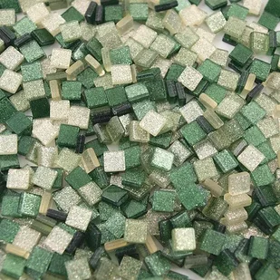 Mozaika glitter zielona 5x5 mm - 700 sztuk - Scrapbooking - miniaturka - grafika 1
