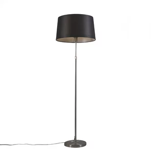 QAZQA Lampa podłogowa regulowana stal klosz czarny 45cm - Parte - Lampy stojące - miniaturka - grafika 1