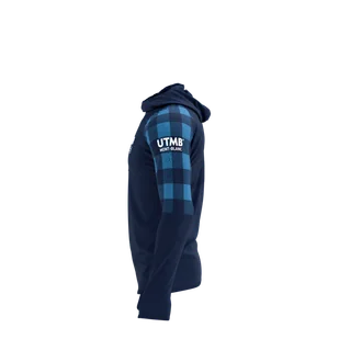 COMPRESSPORT Termiczna bluza biegowa 3D Thermo Hoodie UTMB 2021 niebieska - Bluzy sportowe męskie - miniaturka - grafika 2
