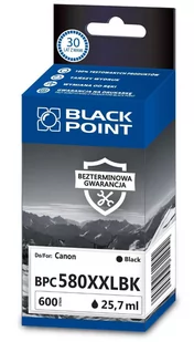 BlackPoint Tusz Black Point zamiennik do Canon PGI-580 XXL (BPC580XXLBK) - Czarny 600 stron SGCPGI580XXLBK - Tusze zamienniki - miniaturka - grafika 1