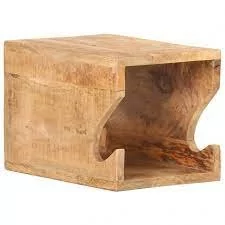 vidaXL Uchwyt ścienny na rower, 35x25x25 cm, lite, surowe drewno mango - Bagażniki na rowery - miniaturka - grafika 1