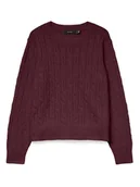 Swetry damskie - Vero Moda Sweter w kolorze ciemnofioletowym - miniaturka - grafika 1