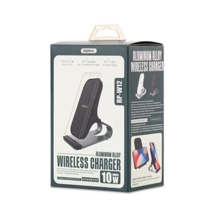 Remax bezprzewodowa ładowarka Qi 10W podstawka na telefon czarny (RP-W12 black) - Ładowarki do telefonów - miniaturka - grafika 11