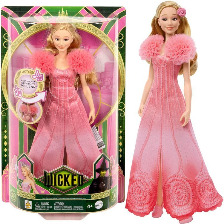Mattel Śpiewająca lalka Glinda z filmu WICKED - piosenka Popular