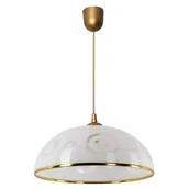 Lampy sufitowe - Biało Złota Lampa Wisząca Do Kuchni K6-T17 - miniaturka - grafika 1