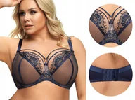 Biustonosze - Biustonosz GORSENIA K496 PARADISE, GRANATOWY, 70G - miniaturka - grafika 1